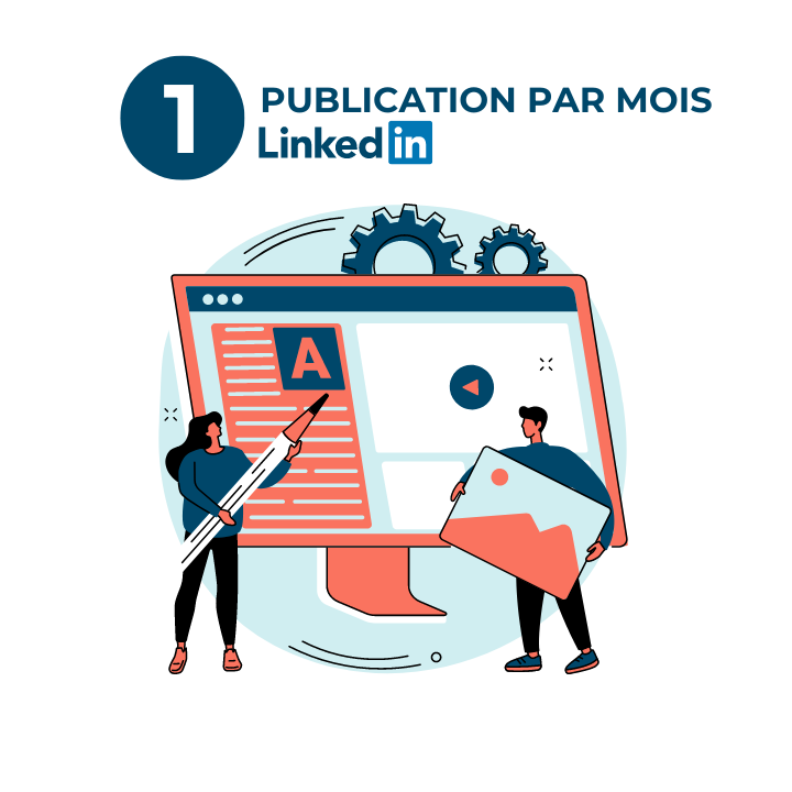 Pack création de contenus pour LinkedIn – 1 publication par mois