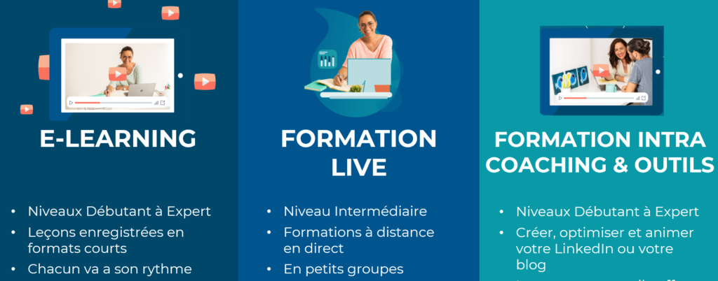 les types de formations linekdin et marketing