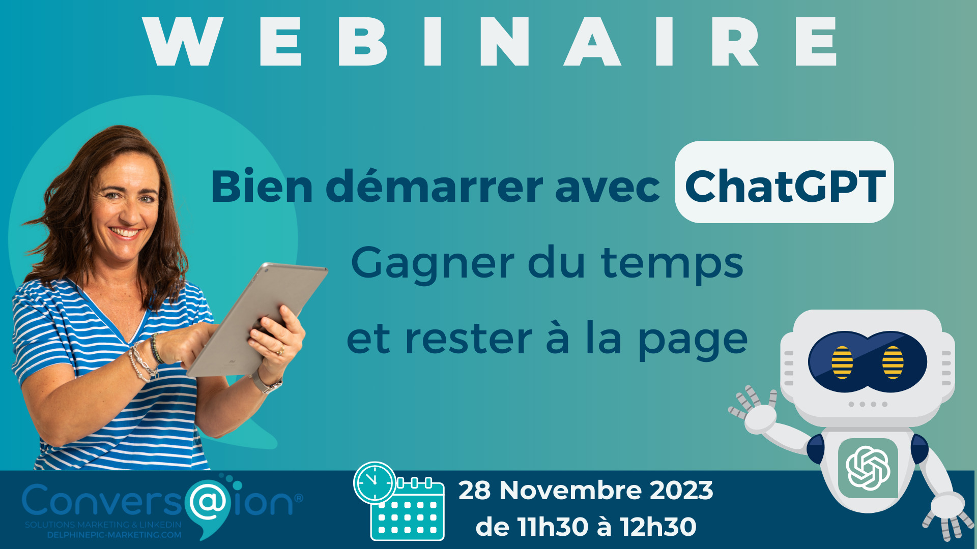 Webinaire Bien démarrer avec ChatGPT – 1 heure pour se lancer !